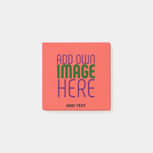 POST-IT® MODELE DE TEXTE D'IMAGE ROUGE OU ORANGE ÉDITABLE M (Devant)