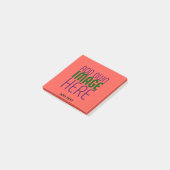 POST-IT® MODELE DE TEXTE D'IMAGE ROUGE OU ORANGE ÉDITABLE M (Incliné)