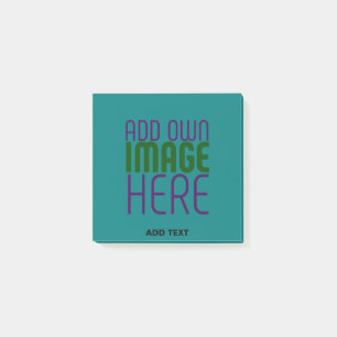 POST-IT® MODÈLE DE TEXTE D'IMAGE VERTE TURQUOISE MODERNE