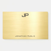 Post-it® Modèle d'or de Monogramme initial personnalisé (Devant)