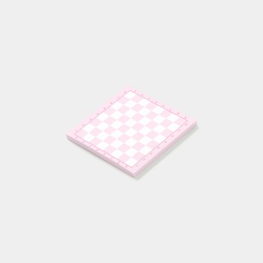 Post-it® Modèle du jeu d'échecs Pink Pastel (Incliné)