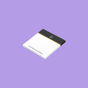 Post-it® Modèle du logo de l'entreprise Black White Gold