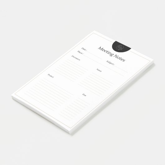 Post-it® Modèle efficace des notes de réunion (Incliné)