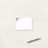 Post-it® Modèle élégant de fleurs de roses d'aquarelle (Sur un bureau)