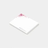 Post-it® Modèle élégant de fleurs de roses d'aquarelle (Incliné)
