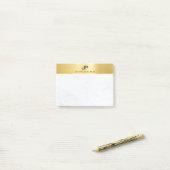 Post-it® Modèle en marbre doré moderne simple (Sur un bureau)