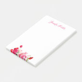 Post-it® Modèle Floral Aquarelle rose rouge roses Script (Incliné)
