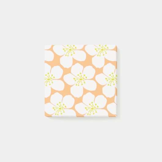 Post-it® Modèle floral blanc (Devant)