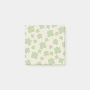 Post-it® Modèle floral blanc vert et pourpre