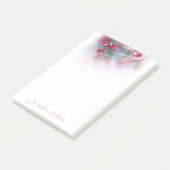 Post-it® Modèle Floral Elegant Aquarelle Rose Script (Incliné)
