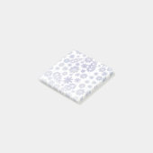 Post-it® Modèle floral gris et lavande (Incliné)