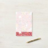 Post-it® Modèle floral rétro 2 (Sur un bureau)