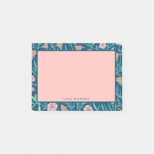 Post-it® Modèle floral rose élégant (Devant)