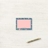 Post-it® Modèle floral rose élégant (Sur un bureau)
