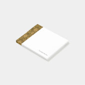 Post-it® Modèle floral vintage doré (Incliné)