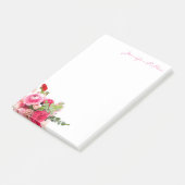 Post-it® Modèle moderne de manuscrit de main de roses (Incliné)