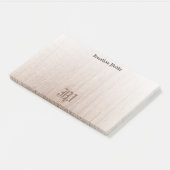 Post-it® Modèle monogramme manuscrit en bois (Incliné)