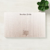 Post-it® Modèle monogramme manuscrit en bois (Bureau)