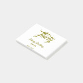 Post-it® modèle or 30e anniversaire ajouter nom date année (Incliné)