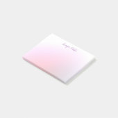 Post-it® Modèle professionnel moderne rose blanc élégant (Incliné)