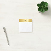 Post-it® Modèle simple élégant en marbre blanc et or (Bureau)