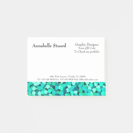 Post-it® modèle turquoise (Devant)