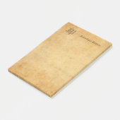 Post-it® Modèle Vintage Monogramme Élégant manuscrit (Incliné)