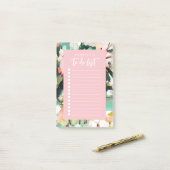 Post-it® Modern Abstract Floral Art To Do List (Sur un bureau)