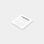 Post-it® Modern Black & White Daily Grateful Gratitude Note (Incliné)