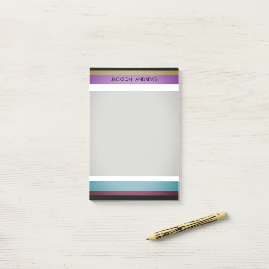 Post-it® Modern Bold Personnalisé Nom Cool mou (Sur un bureau)