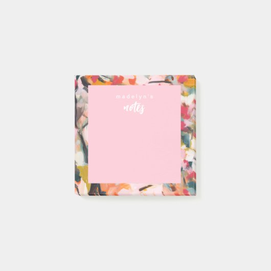 Post-it® Modern Botanical Abstract Art Pink (Devant)