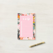 Post-it® Modern Botanical Floral Abstract Art To Do List (Sur un bureau)