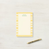 Post-it® Modern Butter Yellow Stripes Custom Teacher Notes (Sur un bureau)