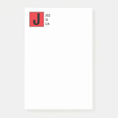 Post-it® Modern Elegant Plain Professional Name Monogram (Devant)