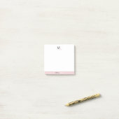 Post-it® Modern Elegant Two Tone Monogram (Sur un bureau)