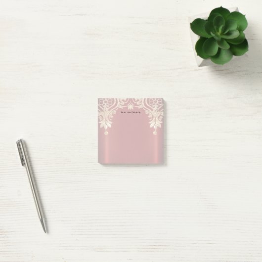 Post-it® Modern Gold Red Floral Post it Notes (Bureau)