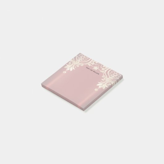 Post-it® Modern Gold Red Floral Post it Notes (Incliné)