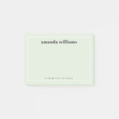 Post-it® Modern light sage green custom name and text (Devant)