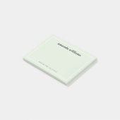 Post-it® Modern light sage green custom name and text (Incliné)