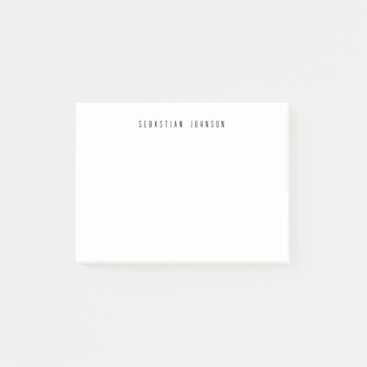 Post-it® Modern Minimalist Personalized Name Stationery (Devant)