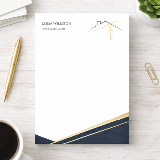 Post-it® Modern Navy Gold Luxury Realtor estate Agent