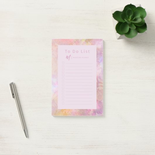 Post-it® Modern Pastel Florals Monogram (Bureau)