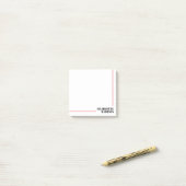 Post-it® Modern Simple Black White Trendy Minimalist Plain  (Sur un bureau)