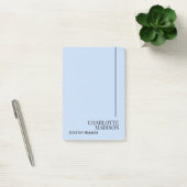 Post-it® Modern Simple Pale Blue Plain Minimalist Own Name (Bureau)