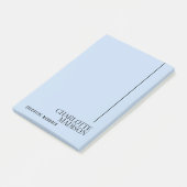 Post-it® Modern Simple Pale Blue Plain Minimalist Own Name (Incliné)