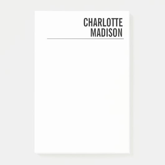 Post-it® Modern Simple White Trendy Minimalist Plain  (Devant)