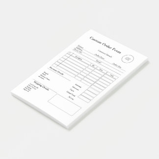 Post-it® Modern Small Business custom order Sales Receipt
