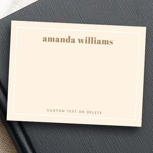 Post-it® Modern soft cream color custom name and text