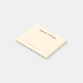 Post-it® Modern soft cream color custom name and text (Incliné)