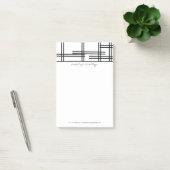 Post-it® Moderne Abstrait Monochrome Noir et Blanc (Bureau)